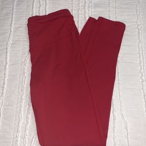 Red leggings